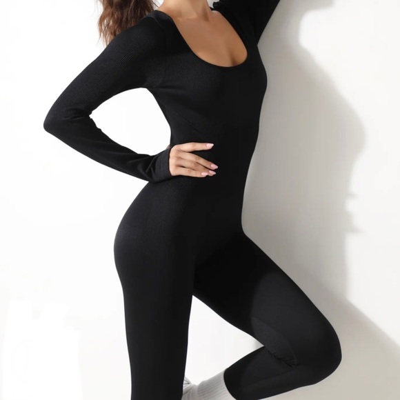 FQLWL Pants & Jumpsuits Fqlwl Black Bodysuit From Tik Tok Shop